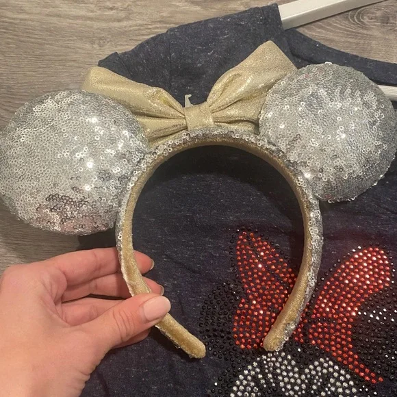 Disney Parks t-shirt and Minnie Mouse “ears” headband. - Picture 3 of 5